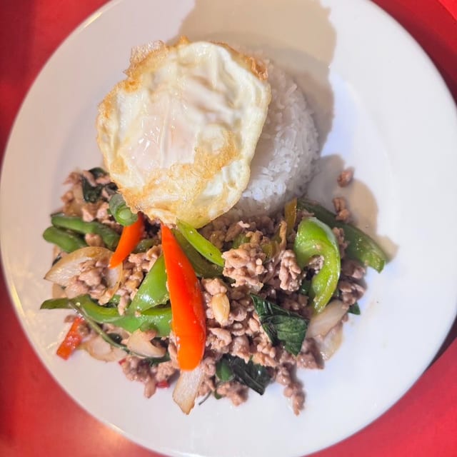 Pad Ga - Prow Gai Kai Dao (Fried Egg & Jasmine Rice).